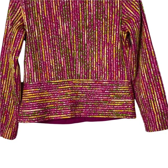 Chico's Multicolored Layered Textured Jacket Blazer - Picture 6 of 7